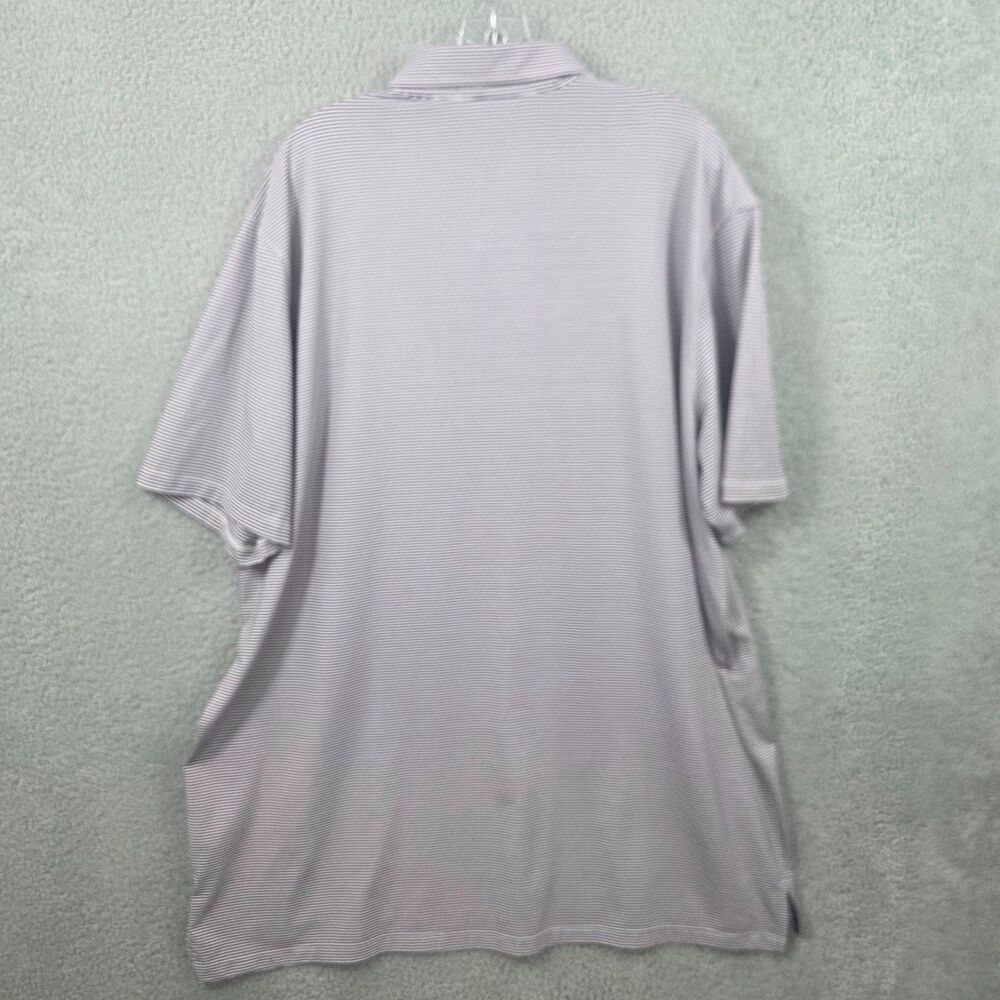 Greyson Men's Purple White Striped Ridgewood Country Club Logo Polo Shirt 2XL - Picture 7 of 10